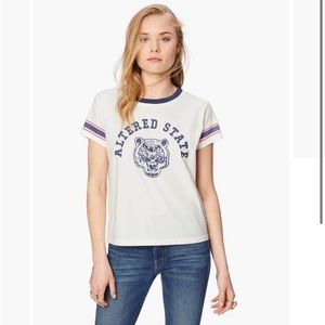 Mother Denim The Boxy Goodie Goodie Altered State Shirt in Chalk medium